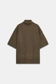 Oversized Wool Sweater With High Neck at Zara