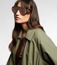 Oversized aviator sunglasses in pink - Loewe at Mytheresa
