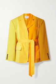 Oversized belted color-block crepe blazer at Net a Porter