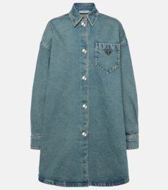 Oversized denim shirt dress at Mytheresa