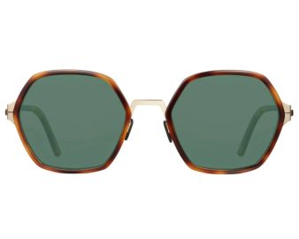 Ovvo Mona Hexagon Sunglasses in Light Tortoise at Glasses Ltd