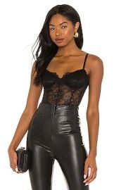 Ow Collection Layce Bodysuit In Black Caviar at Revolve