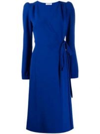 P A R O S H  Fitted Wrap Dress - Farfetch at Farfetch