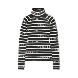 P E Nation Woolmark Cutline Striped Intarsia Wool Blend Sweater at Net a Porter