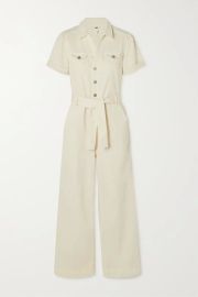 PAIGE Anessa belted denim jumpsuit NET-A-PORTER at Net a Porter