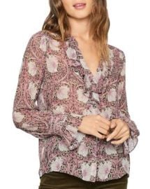 PAIGE Arianne Floral Print Silk Blouse Bloomingdales at Bloomingdales