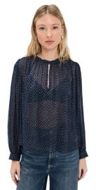 PAIGE Bibiana Blouse Navy Multi L at Shopbop