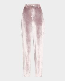 PAIGE Chateau Velvet Wide-Leg Pants at Neiman Marcus