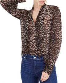 PAIGE Cleobelle Leopard Print Silk Blouse   Bloomingdales at Bloomingdales