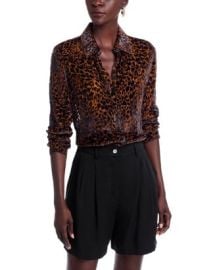 PAIGE Desano Burnout Velvet Shirt Bloomingdales at Bloomingdales