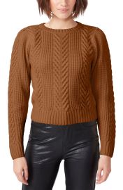 PAIGE Elizabeth Mix Cable Wool Blend Sweater at Nordstrom