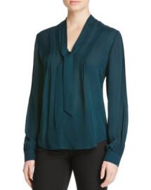 PAIGE Lupita Silk Tie Neck Blouse - 100  Bloomingdale  039 s Exclusive at Bloomingdales