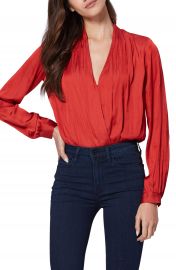 PAIGE Sevilla Surplice Bodysuit   Nordstrom at Nordstrom