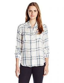 PAIGE Women s Mya Plaid Shirt at Amazon