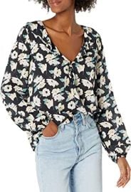 PAIGE Women39s Lili Romantic Floral Print Feminine Ruffle Top at  Womens Clothing store at Amazon