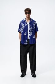 PAISLEY PRINT SHIRT - Bluish   United States at Zara