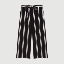 PAKILA Wide 7 8 striped pants at Maje