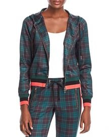 PAM  GELA TARTAN PRINT HOODIE at Bloomingdales