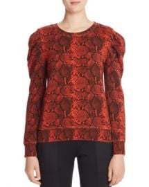 PAM  amp  GELA Puff-Shoulder Snake Print Sweatshirt - 100  Exclusive  Women - Bloomingdale s at Bloomingdales