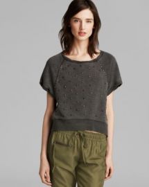 PAM andamp GELA Sweatshirt - Studded Crop at Bloomingdales