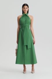 PARACHUTE SLEEVELESS SHIRT DRESS - GREEN - Scanlan Theodore US at Scanlan Theodore