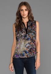 PARKER Tess Printed Top in Enchanted at Revolve