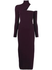 PAROSH Cut out detail high neck knitted dress at Farfetch