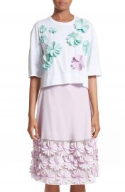 PASKAL Floral Appliqu   Crop Tee at Nordstrom