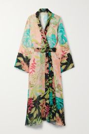 PATBO Tropicalia printed chiffon robe NET-A-PORTER at Net a Porter