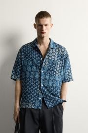 PATCHWORK PRINT RELAXED FIT SHIRT at Zara