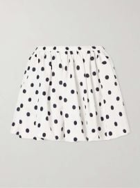 PATOU Bloomer polka-dot poplin mini skirt at Net a Porter