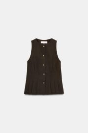 PEPLUM DARTED VEST at Zara