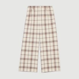 PERSIO Wide leg plaid pants nbsp at Maje