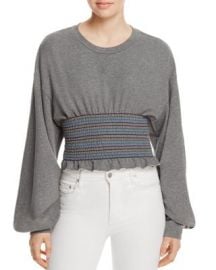 PETERSYN Cory Smocked Sweatshirt at Bloomingdales