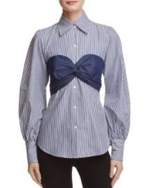 PETERSYN Mia Bralette Stripe Shirt at Bloomingdales