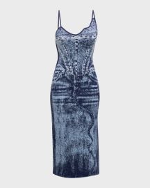 PH5 Jasmine Denim Print Midi Tank Dress at Neiman Marcus