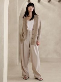 PHOEBE OVERSIZED WOOL-COTTON CARDIGAN at Banana Republic