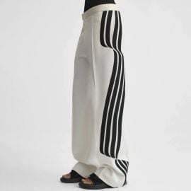 PHOEBE PHILO WAVE TROUSERS BLACK AND WHITE TECHNICAL TAILORING at Phoebe Philo