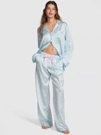 PINK x LoveShackFancy Satin Long Pajama Set at Victorias Secret