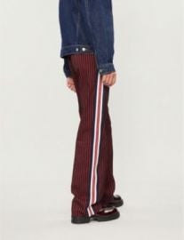 PINKO Telefono striped wide-leg wool-twill trousers at Selfridges