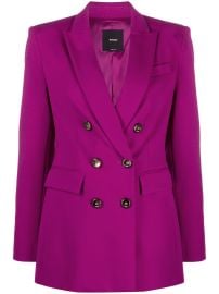 PINKO V-neck double-breasted Blazer Purple at Farfetch