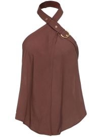 PINKO buckle-embellished Halterneck Top - at Farfetch