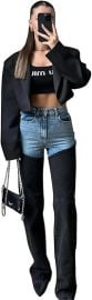 PIRAL Women's Bicolor Chap Jeans – High-Rise Straight Fit at Amazon