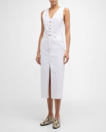 PISTOLA Alex Denim Button-Front Midi Dress at Neiman Marcus