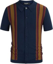 PJ PAUL JONES Mens Polo Shirts Vintage Striped Lightweight Knitting Golf Shirts eBay at eBay