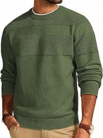 PJ PAUL JONES Mens Sweater Casual Crew Neck Pullover Textured Knit Sweaters at Amazon