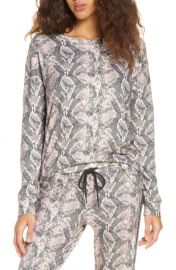 PJ Salvage Snake Skin Print Long Sleeve Top at Nordstrom Rack