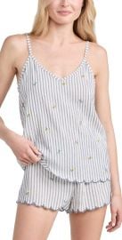 PJ Salvage Striped Sleep Tank Ivory XS at Shopbop