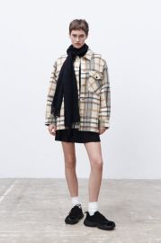 PLAID OVERSHIRT - Ecru  Beige   United States at Zara