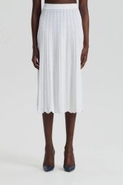 PLEAT LACE SKIRT - WHITE - Scanlan Theodore US at Scanlan Theodore